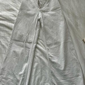 Zara Marine Wide Leg Jeans - White SIZE 4
